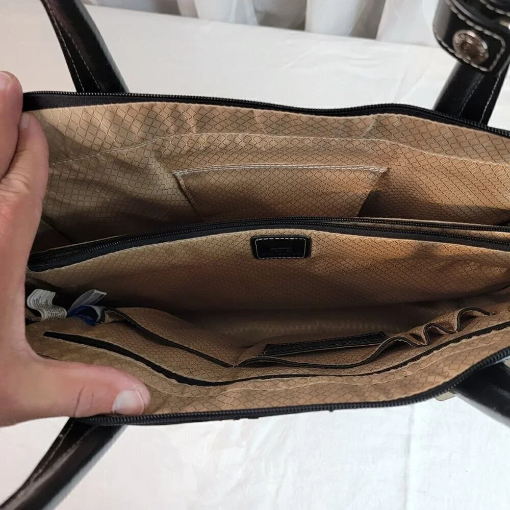 McKlein Verona Leather Laptop Briefcase